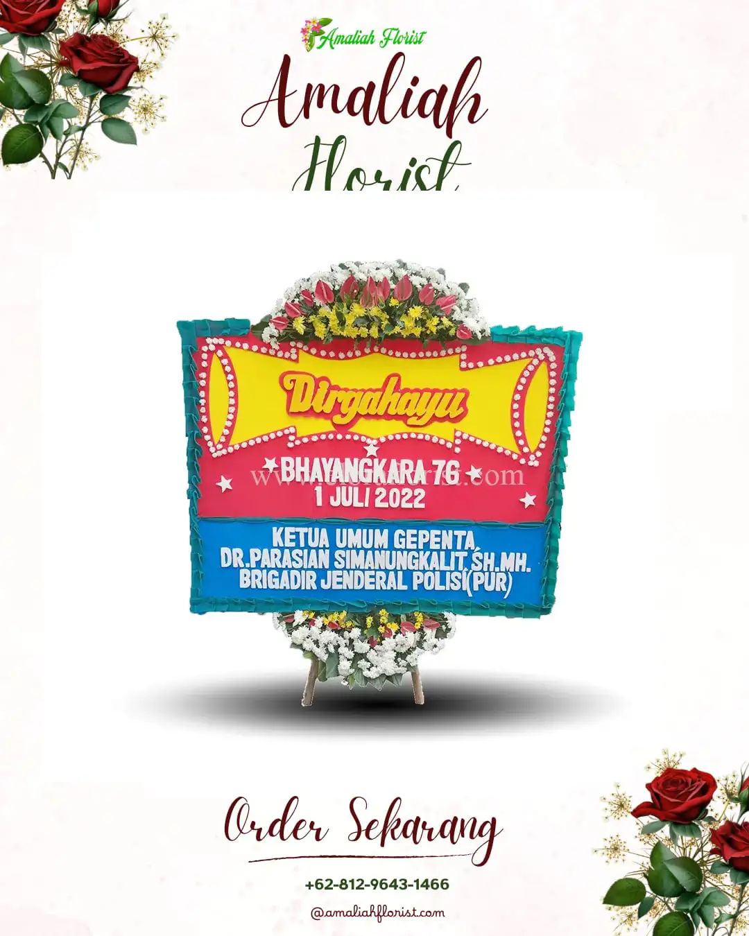 Papan Bunga HUT Ulang Tahun Waropen